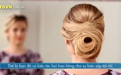 Đơn giản mà thanh lịch với búi tóc hoa hồng Đơn giản mà thanh lịch với búi tóc hoa hồng